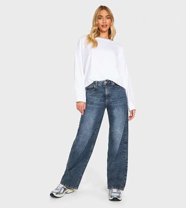 High Waist Super Wide Leg Jeans