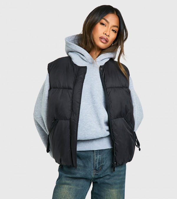 Solid Bow Detail Gilet