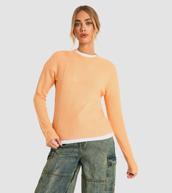 Soft Knit Fine Gauge Crop Jumper