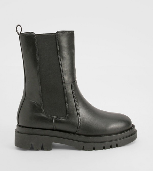 Wide Fit Calf High Chelsea Boots