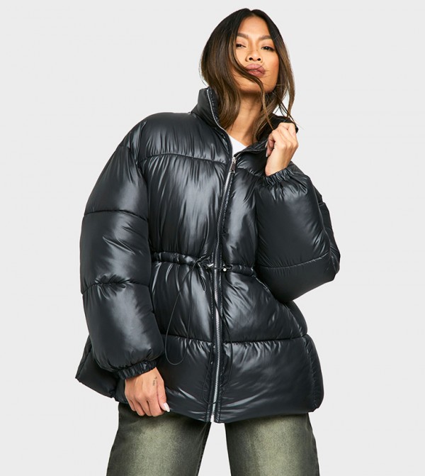 Zip-Through Puffer Jacket
