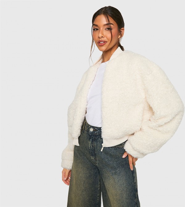 Faux Fur Bomber Jacket
