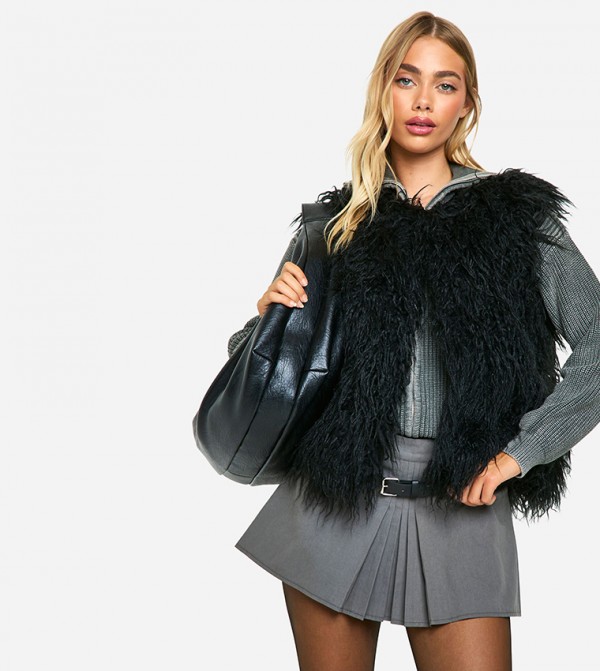 Faux Mongolian Fur Gilet