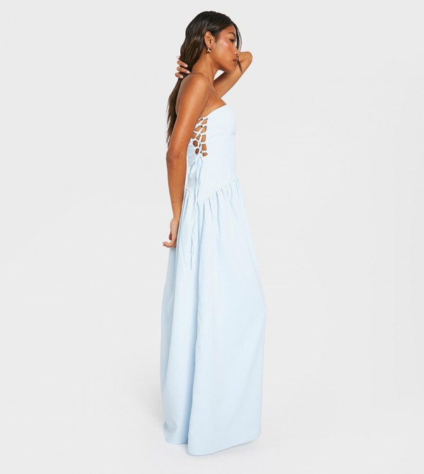 Tie Side Bandeau Maxi Dress