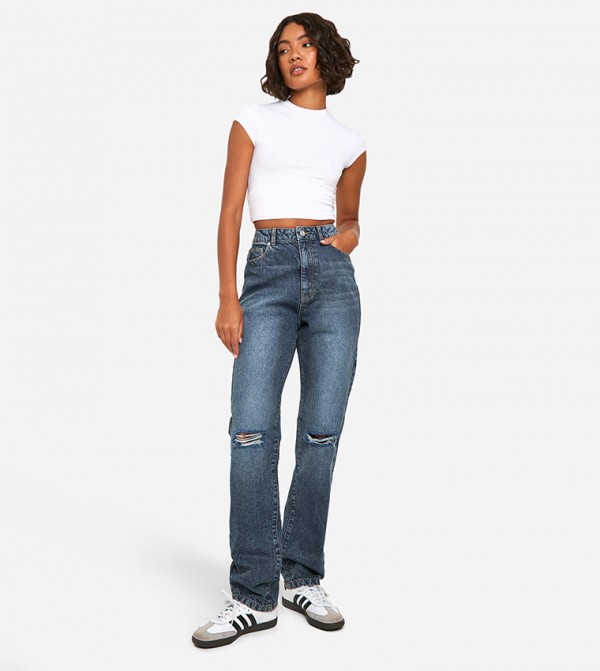 Tall High Waist Straight Fit Jeans