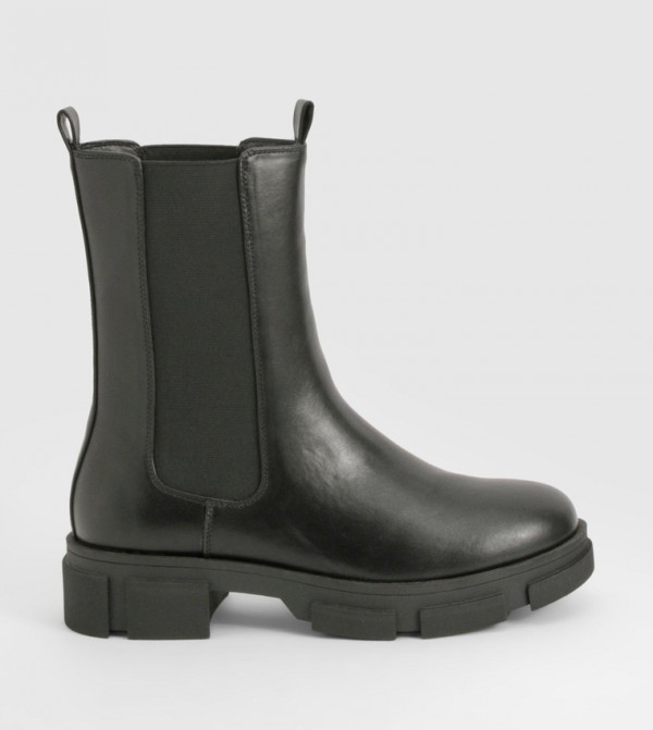 Solid Chunky Chelsea Boots