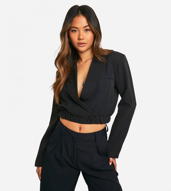 Elastic Waist Tailored Bomber