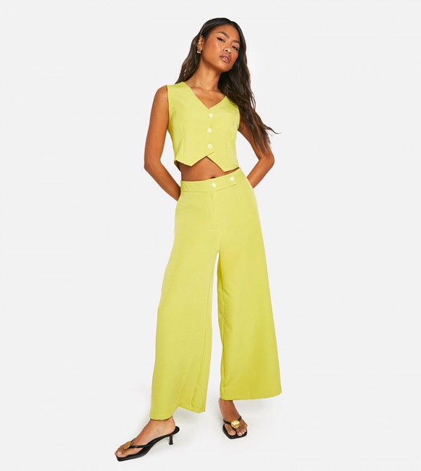 Woven Tailored Wide Leg Culottes