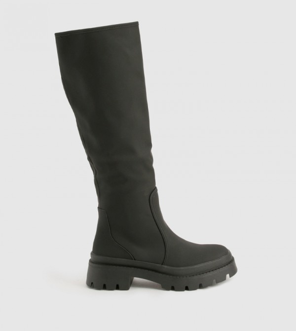 Rubber Knee High Boots