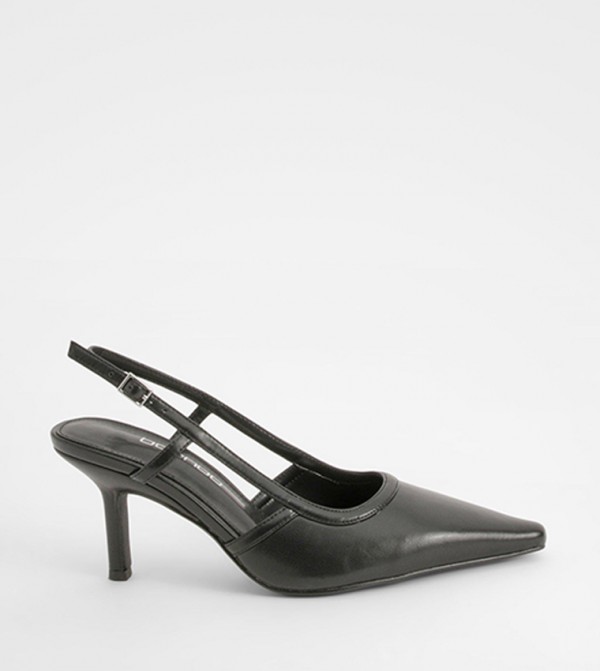 Wide Fit Pointed Toe Slingback Pumps