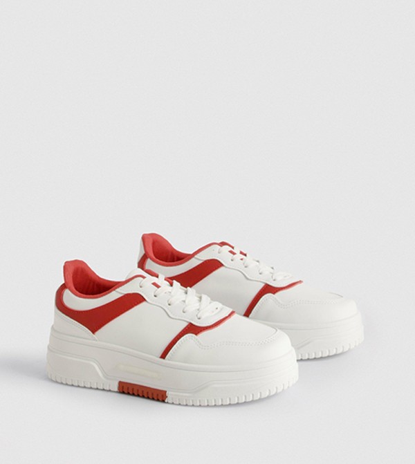 Chunky Contrast Paneled Sneakers