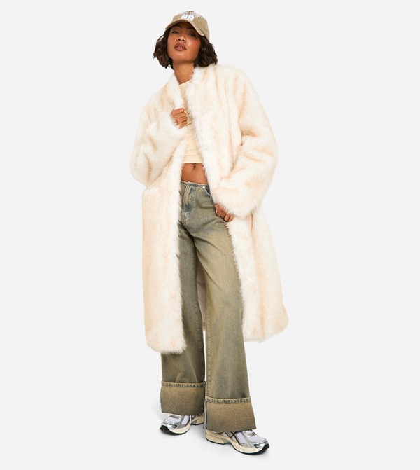 Tall Vintage Look Faux Fur Midaxi Jacket