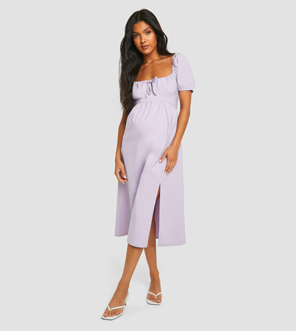 strapless open back dress Women's Sexy Ruched Bodycon Midi Dresses Square Neck Sleeveless Ruffle –  Divahotcouture main image 1