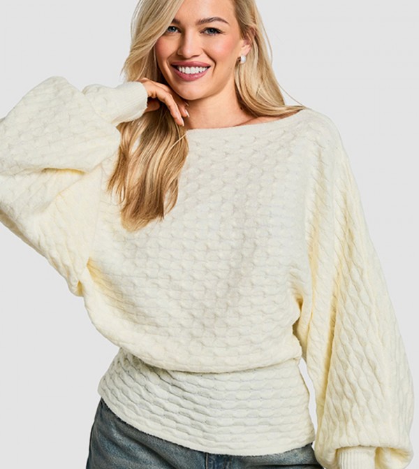 Twist Back Detail Knitted Sweater