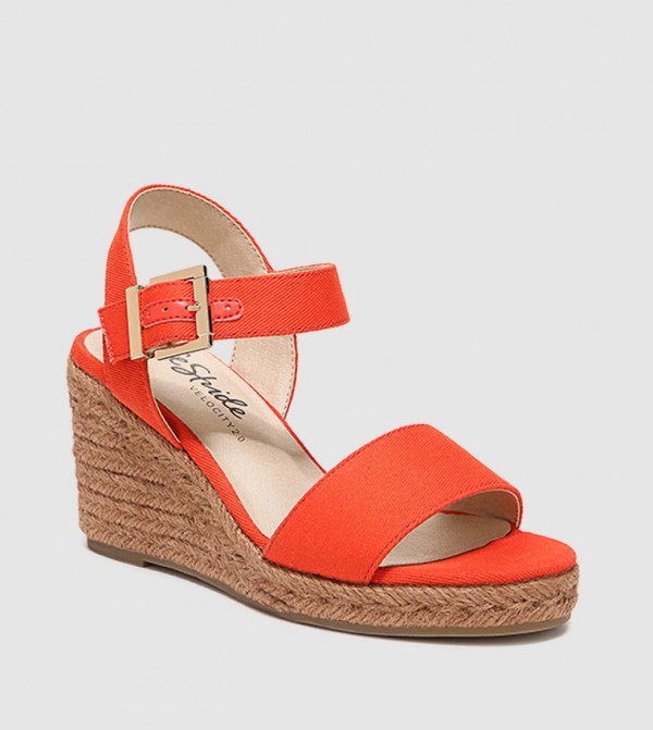 Buy Life Stride TANGO Espadrille Wedges In Orange 6thStreet UAE