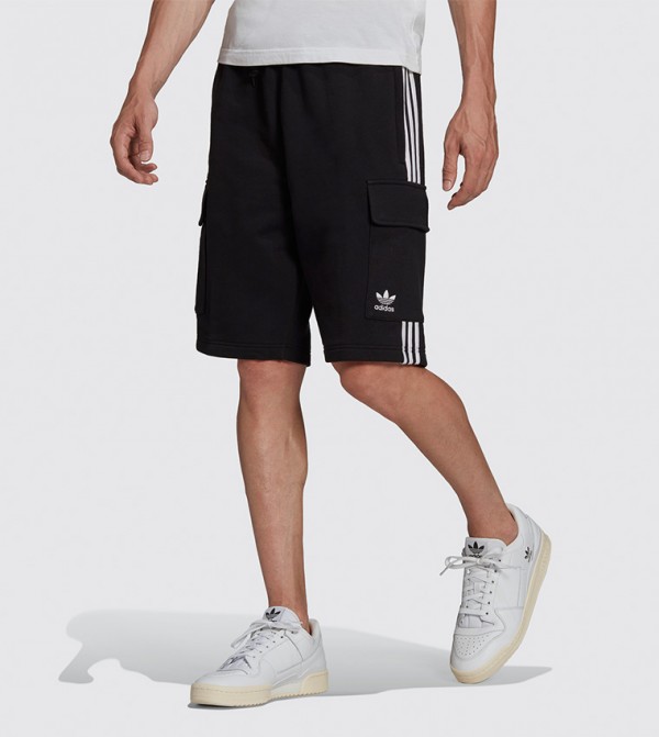 Buy Adidas Adicolor Classics 3 Stripes Cargo Shorts In Black