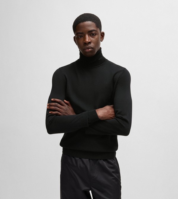 Solid Turtleneck Sweaters