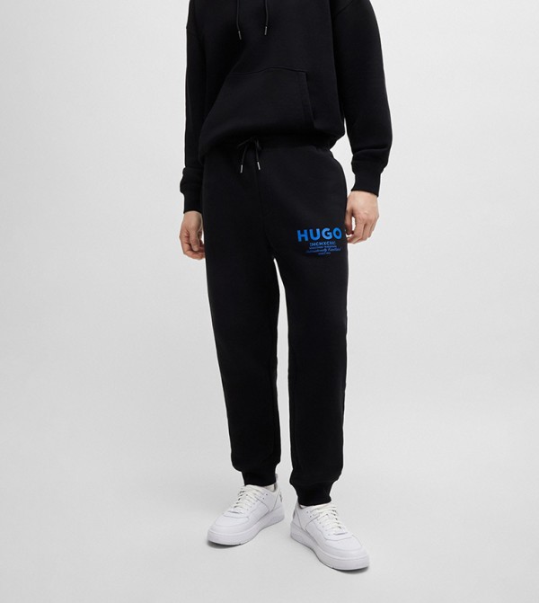 Logo Printed Drawstring Waist Joggers
