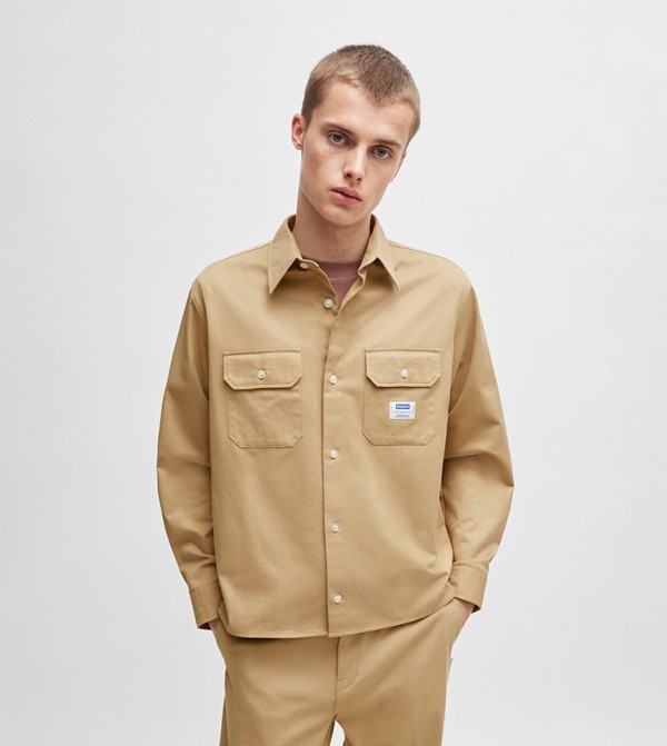 Logo Badge Long Sleeves Shirt