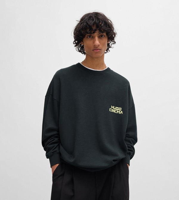 Printed Long Sleeves Oversized Sweatshirt