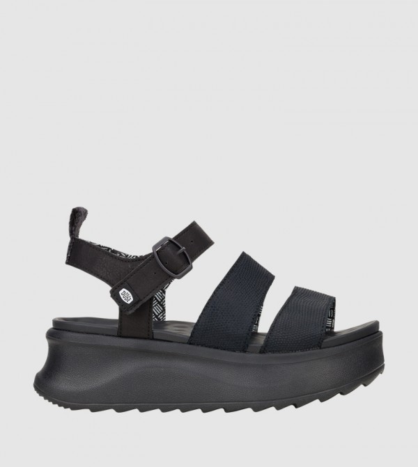 DELRAY Classic Buckled Wedge Sandals