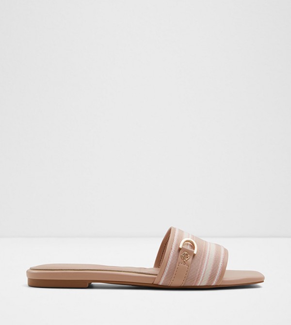 HENRIETTE Striped Flat Sandals