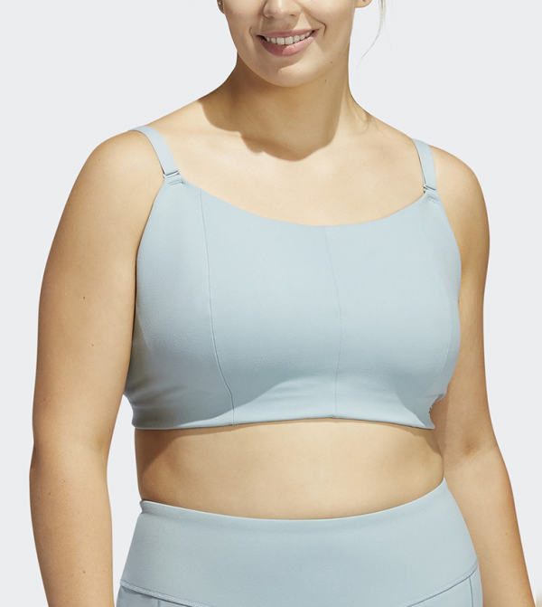 Buy Adidas Yoga Studio Light Support Bra (Plus Size) In Grey