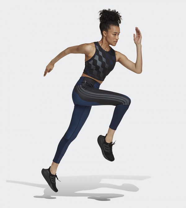 adidas Tights Run Icons 3-Stripes - Black Women
