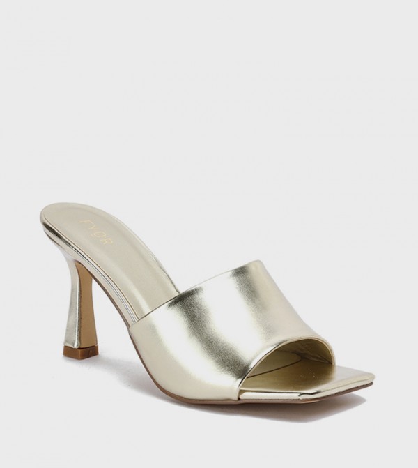 Matt Finish Heel Sandals