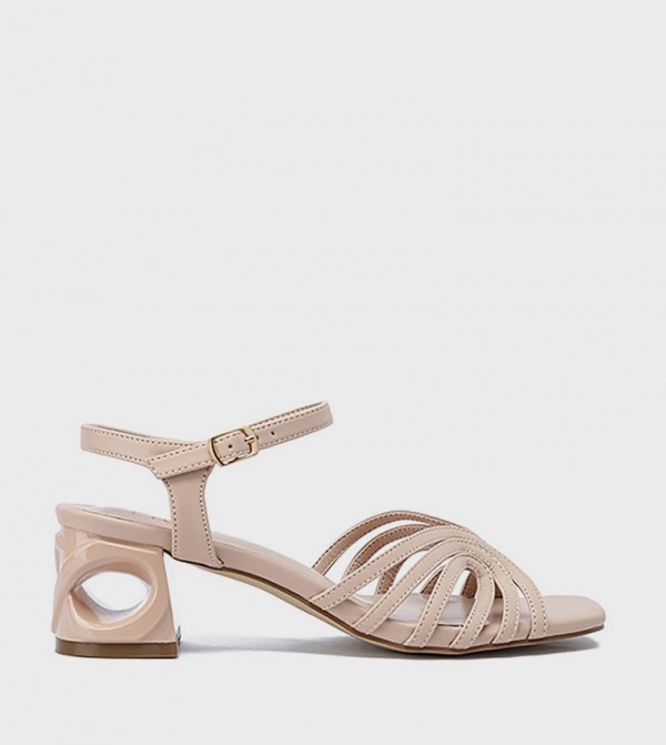 Criss-cross Strap Open Toe Heel Sandals