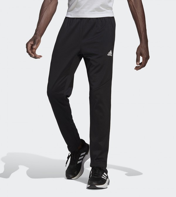 Buy Adidas Game And Go Logo Tapered Track Pants In Black | 6thStreet UAE