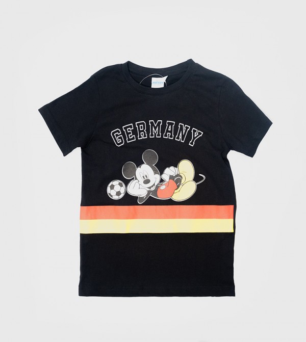 Hollywood Magic Mickey Mouse Germany Print T-Shirt