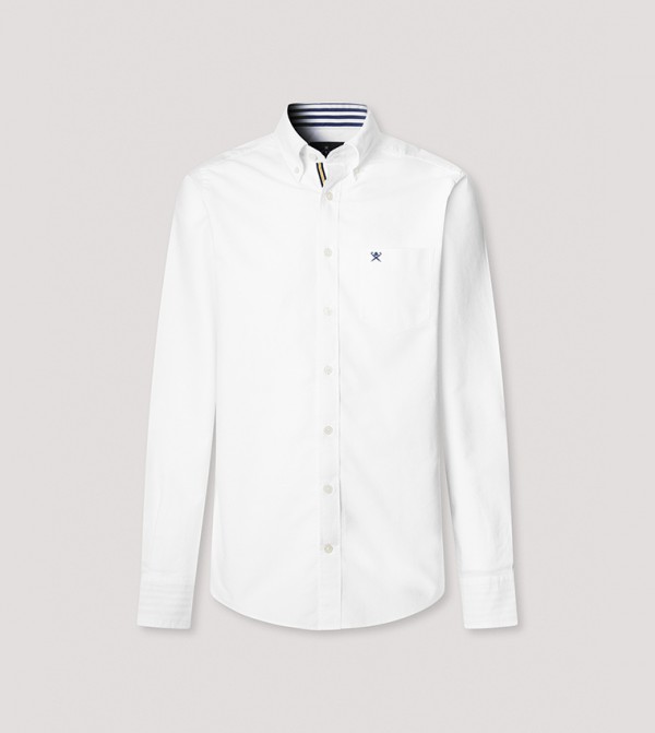 Solid Button-Down Collar Shirt
