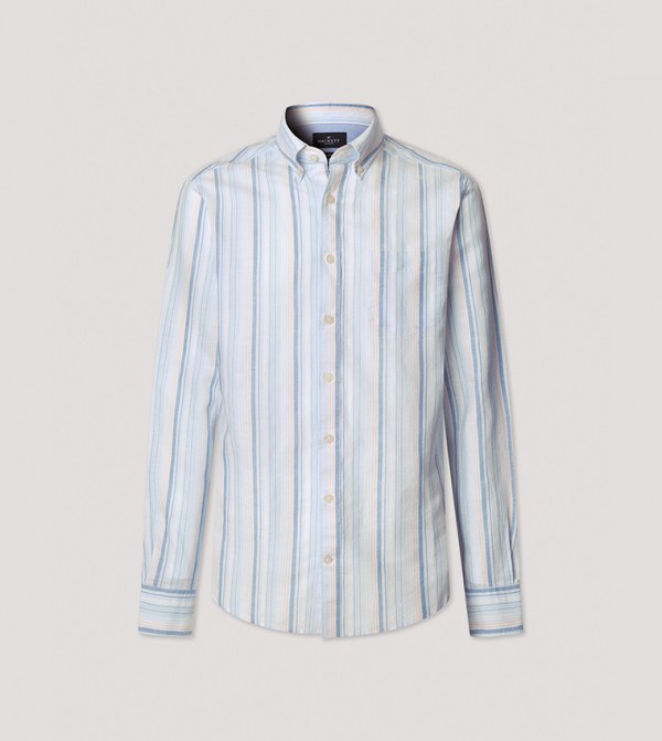 Striped Button-Down Collar Shirt