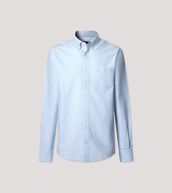Striped Button-Down Collar Shirt