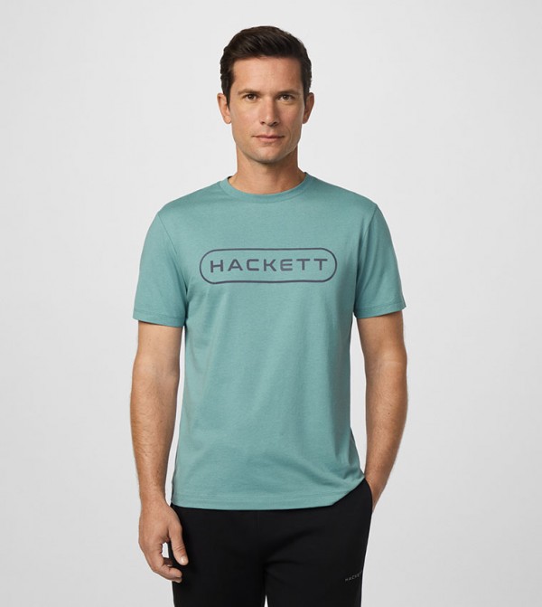 Logo Printed Crew Neck Classic Fit T-Shirt