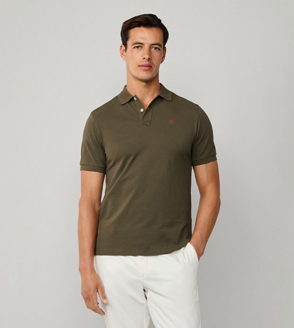 Logo Detail Slim Fit Short Sleeves Polo T-Shirt