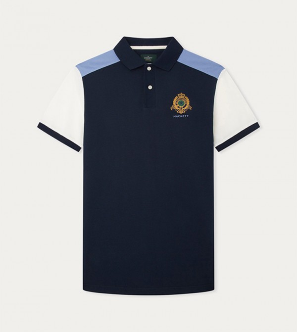 Logo Embroidered Contrast Detail Polo T-Shirt