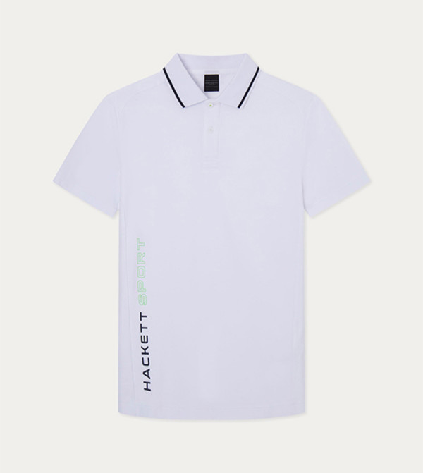 Logo Printed Contrast Tipping Polo T-Shirt