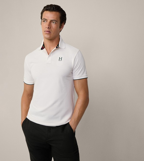 Logo Detail Heritage Pique Polo T-Shirt