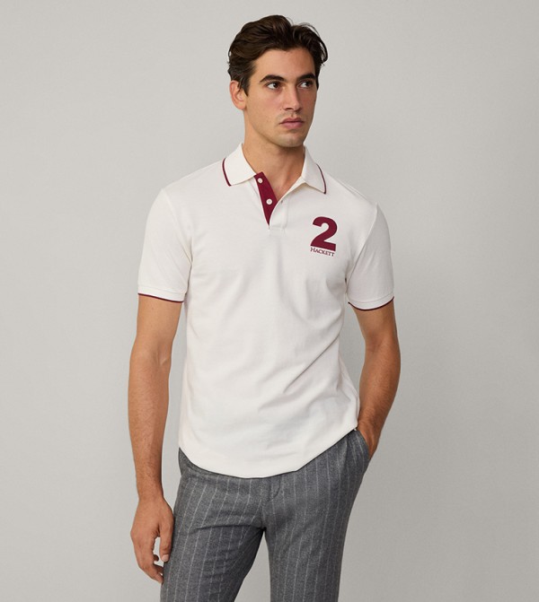 Logo Detail Heritage Pique Polo T-Shirt