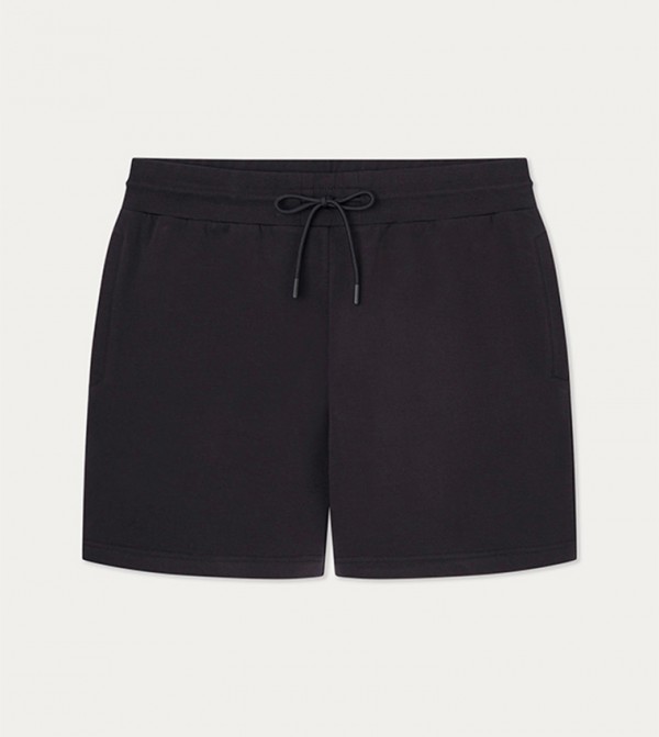 Solid Drawstring Waist Shorts