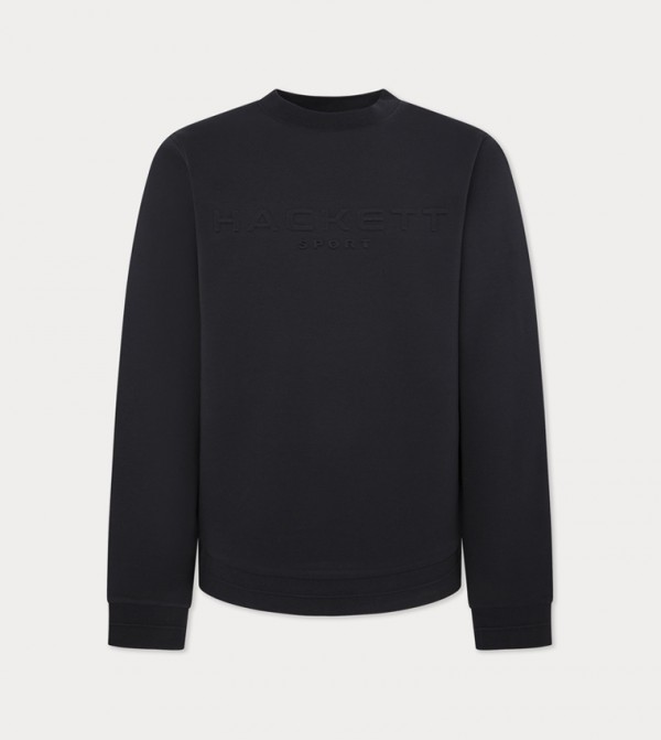 Logo Embossed Long Sleeves Sweatshirt