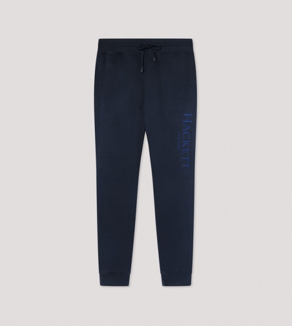 Logo Embroidered Drawstring Waist Joggers
