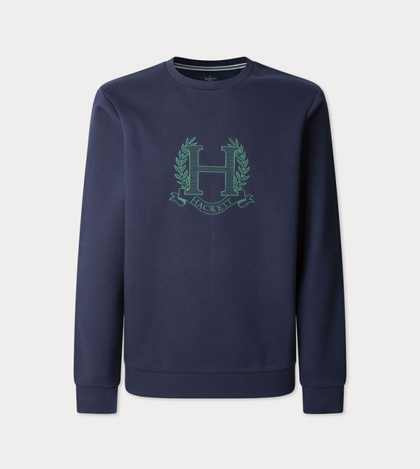 Embroidered Crew Neck Sweatshirt