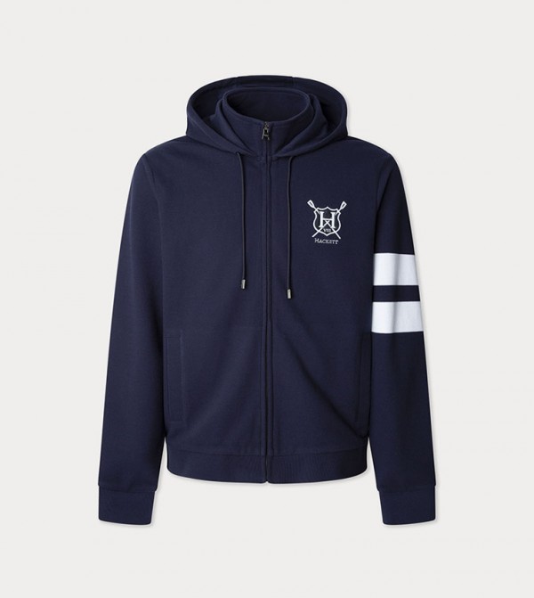 Embroidered Hooded Casual Jacket