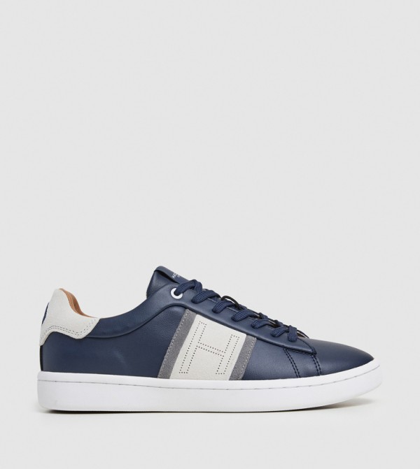Color Block Lace-Up Sneakers