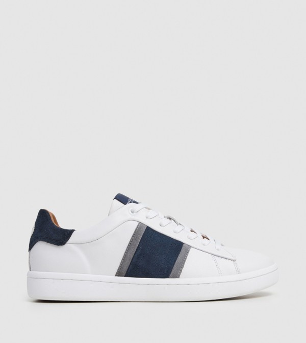 Color Block Lace-Up Sneakers
