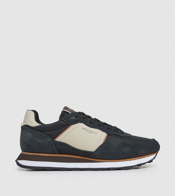Logo Detail Lace Up Running Sneakers