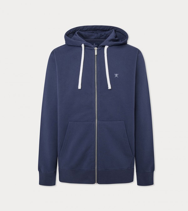 Logo Embroidered Hooded Jacket